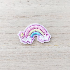 Small Rainbow Iron On Patch, Embroidery Patch, Cute Kawaii Patch, Sew On Patch,  Craft Supply, DIY Patches 6