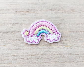 Small Rainbow Iron On Patch, Embroidery Patch, Cute Kawaii Patch, Sew On Patch,  Craft Supply, DIY Patches 6