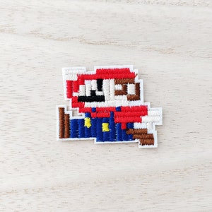 Pixelated Mario Super Mario Brothers Iron On Patch, Embroidery Patch, Cute Kawaii Patch, Sew On Patch,  Craft Supply, DIY Patches 6
