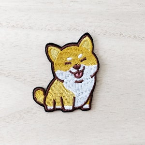 Cute Smiling Shiba Inu Dog Iron On Patch, Embroidery Patch, Cute Kawaii Patch, Sew On Patch,  Craft Supply, DIY Patches 13