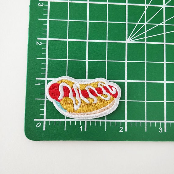 Hot Dog Iron On patch Embroidered Sew On Applique badge Clothing bag Jacket Jeans