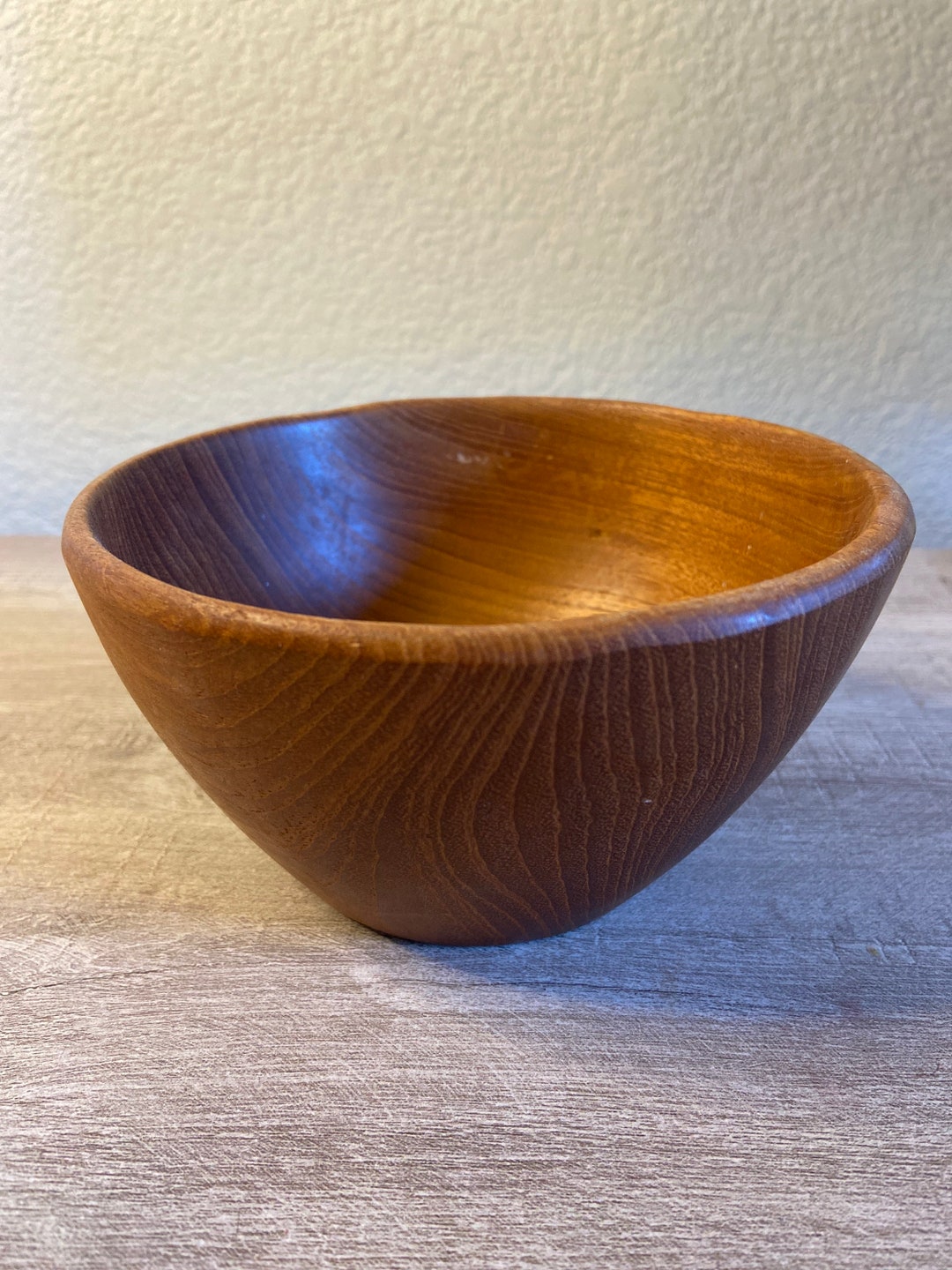 Vintage Knobler Genuine Teak Wooden Small Bowl Made in Thailand Trinket