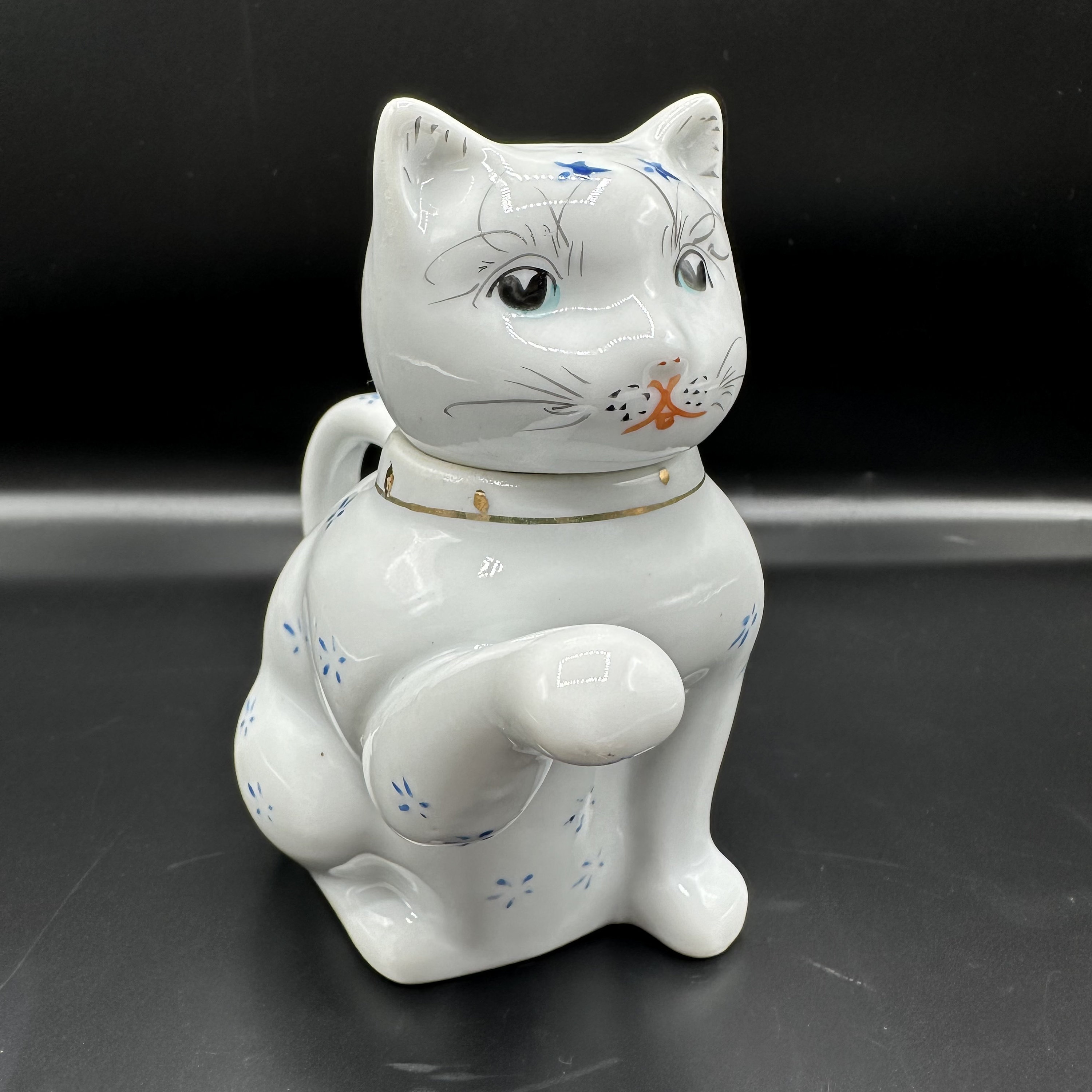 unoa 【Victorian cats Milk tea】レオタード Hand-Painted Cat Teacup Train Figurine Collection By Kayomi