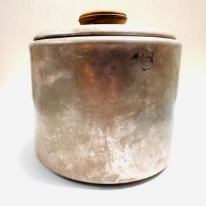 Vintage MCM Mirro Aluminum Canister Wooden Knob Kitchen Storage