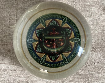 Vintage Post Studio Crystal Paperweight Office Desk Decor