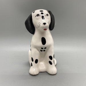 Vintage S.D.D. #492 Ceramic Dalmatian Dog Figurine 1986