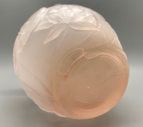 Vintage Stiver Italian Vase Satin Frosted Pink Glass Vase
