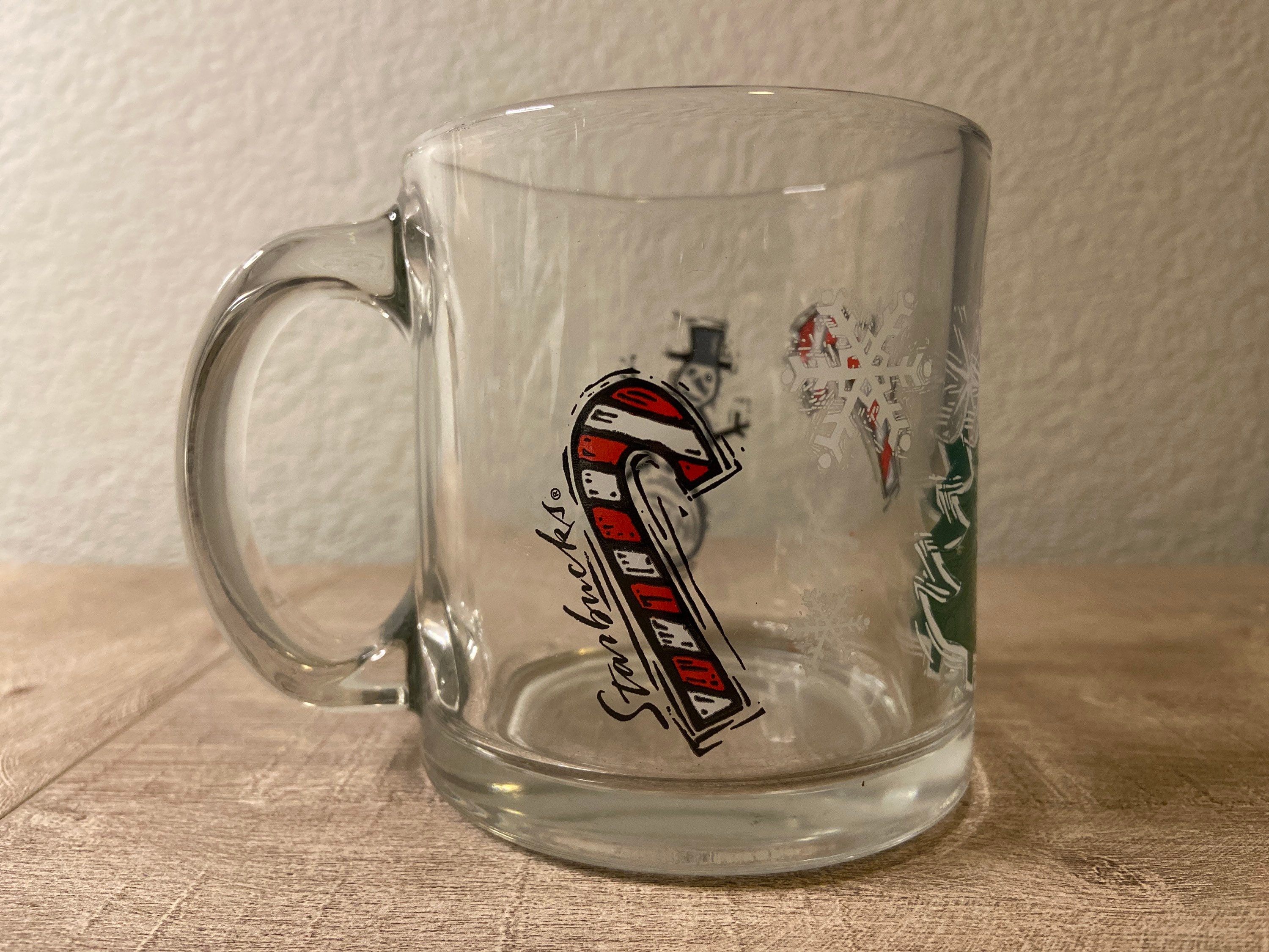 Starbucks Clear Glass Christmas Mug / Tea Mug / Coffee Mug Candy