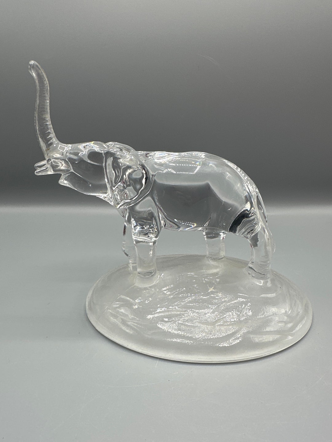 Figurine éléphant Vintage Trompe En L'air Avec Cache-pot - Porte-bonheur