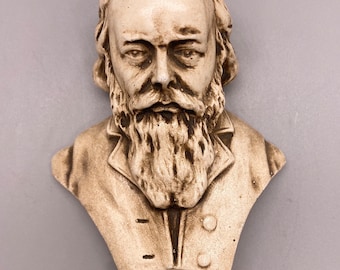 Vintage Brahms Bust Chalkware Wall Decor Wall Hanging Music