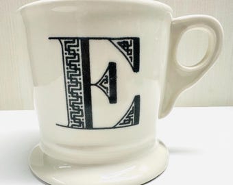 Retired Anthropologie E Monogram Initial Coffee Tea Mug