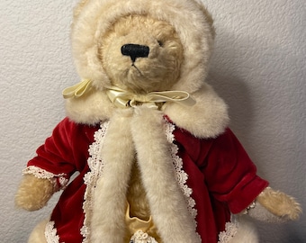 Vintage The Franklin Mint Heirloom Bears Christmas Bear Limited Edition B2336