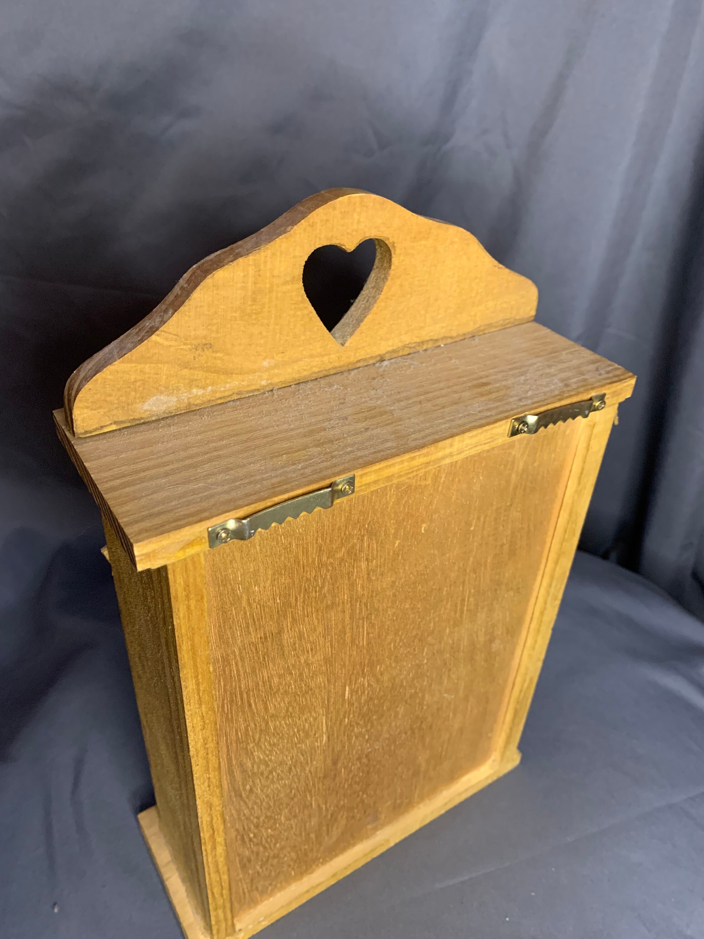 Vintage Wood Wall Hanging With Hooks and Heart Cutouts Etsy