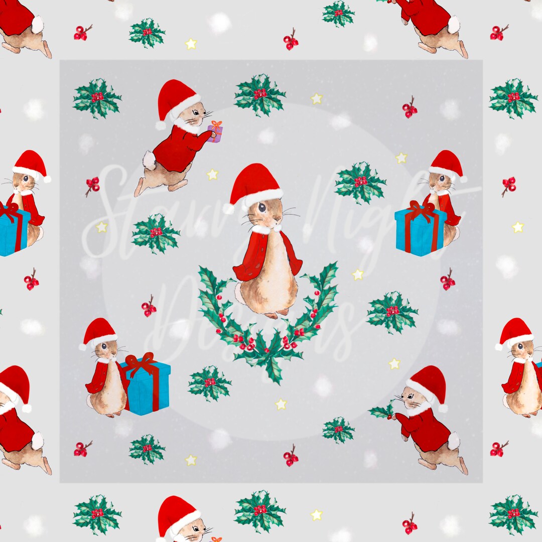 Peter Rabbit Christmas Seamless Design , Surface Pattern Design ...