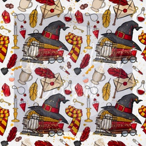 Magical Wizard seamless design, surface pattern design, illustration, hp seamless design, owl, magic, wand, nymphus, magic film, film, movie