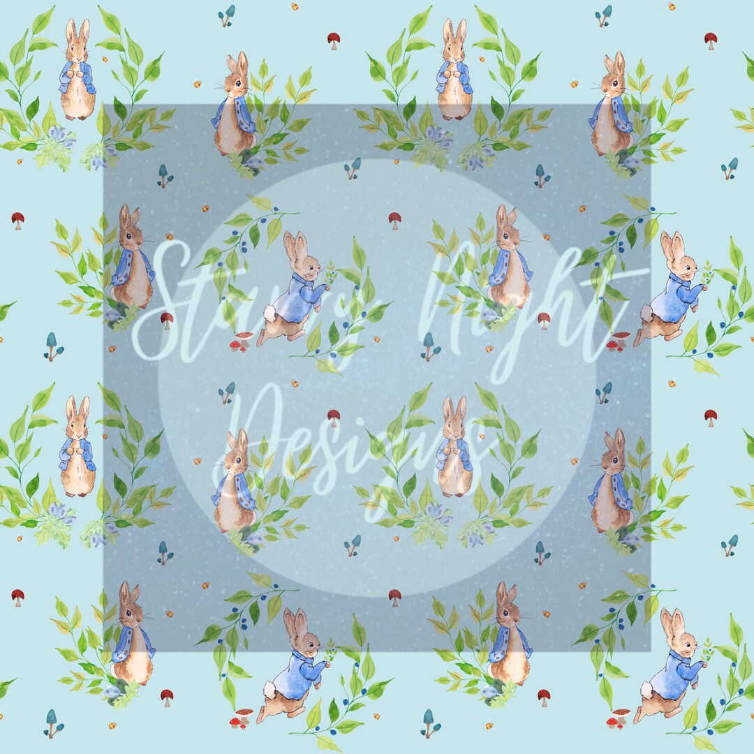 Peter Rabbit Foliage Seamless Design Surface Pattern Design - Etsy