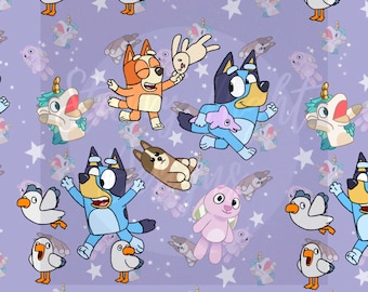 Purple doggy sisters, dog seamless design, surface pattern design ,illustration, cartoon design, baby design, sublimation art