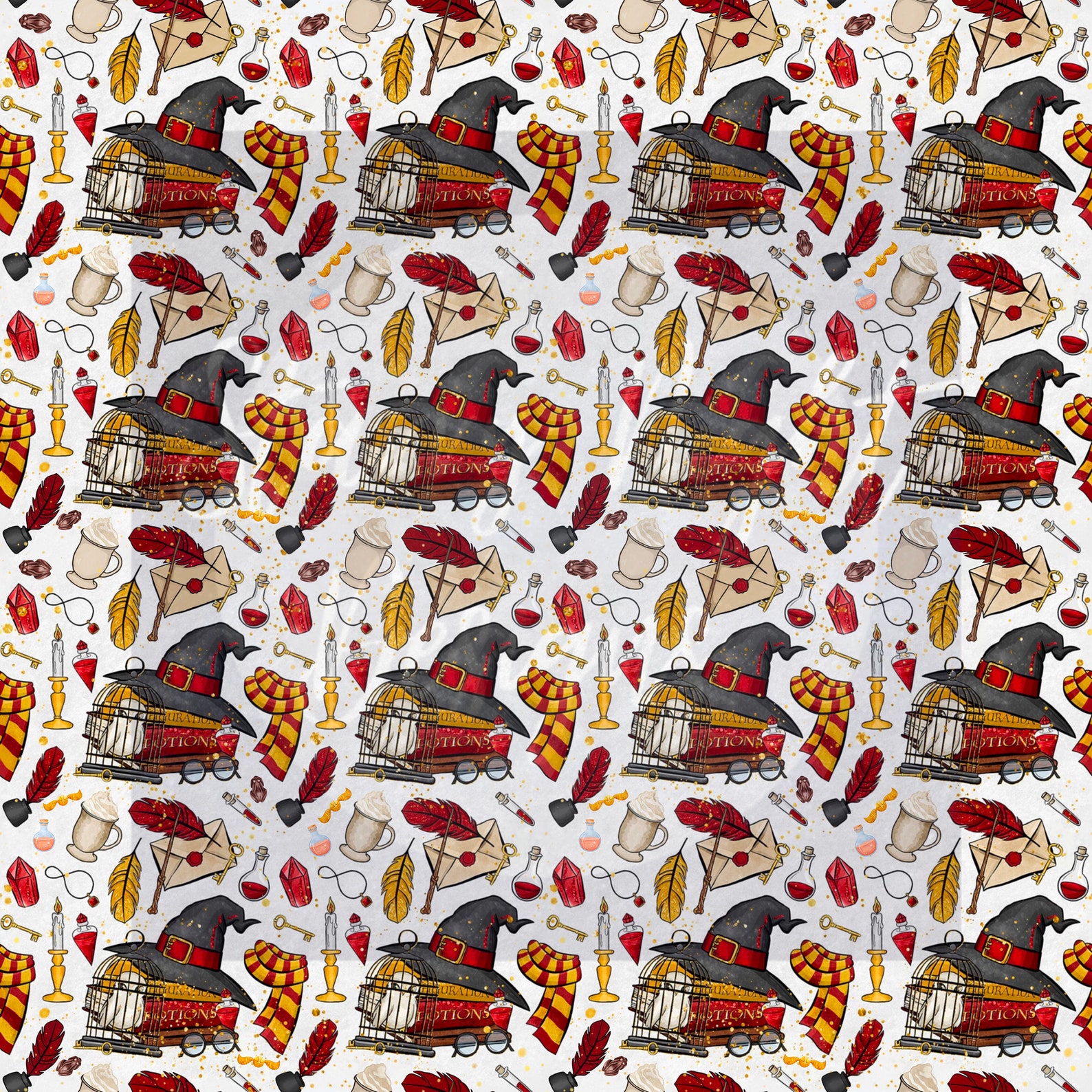 Magical Wizard Seamless Design, Surface Pattern Design, Illustration ...