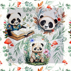 Naadloos pandaontwerp, ontwerp oppervlaktepatroon, illustratie, schattige panda&#39;s naadloos ontwerp, kinderontwerp, cartoonontwerp