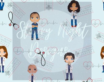 Greys You're my person seamless design, surface pattern design, illustration, grey sloan, hospital, greys a, anatomy print, biology