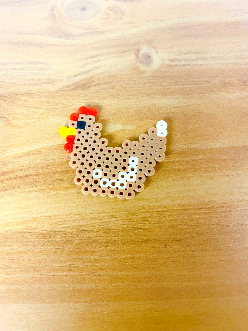 Brown Perler Chicken Etsy