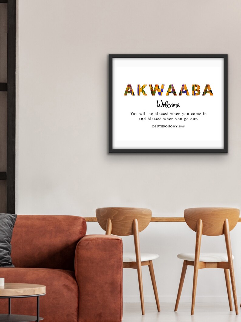 Akwaaba ~ Welcome in Kente | Digital Print | African Wall Art | Kente ...
