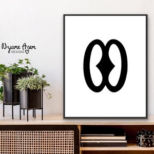 Nyame Biribi Wo Soro ~ Hoffnung in Schwarz | Digitaldruck | Afrikanische Wandkunst | Adinkra Symbol | Afrikanischer Dekor | Bibel Vers Druck | Glaube Druck