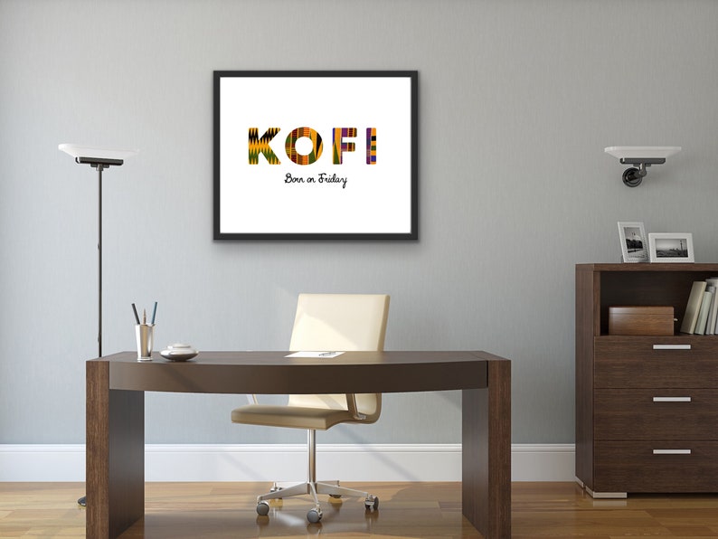Kofi ~ Friday Born Male in Kente | Digital Print | African Wall Art ...