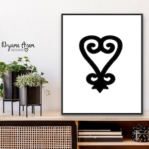 Sankofa ~ Remember in Black | Digital Print | African wall art | Adinkra symbol | African decor | Bible verse prints | Faith print