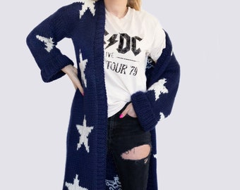 Knitting Pattern - Starlight Cardigan Pattern - Chunky Knit Cardigan Pattern