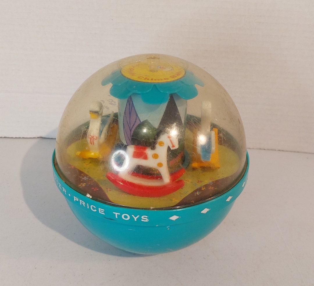 Vtg Fisher Price Roly Poly Chime Ball 165 Etsy