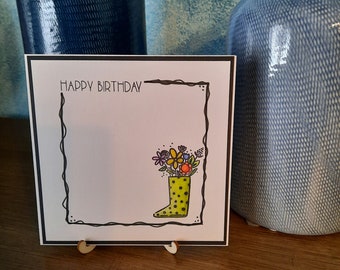 Hand Made Happy Birthday Gift Card