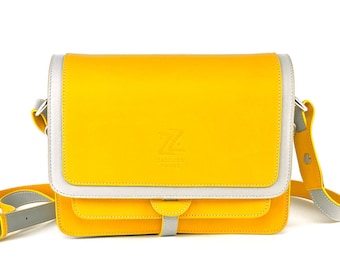 THE SOBE: Italian Leather Shoulder Bag, Hand-stitched in Florence