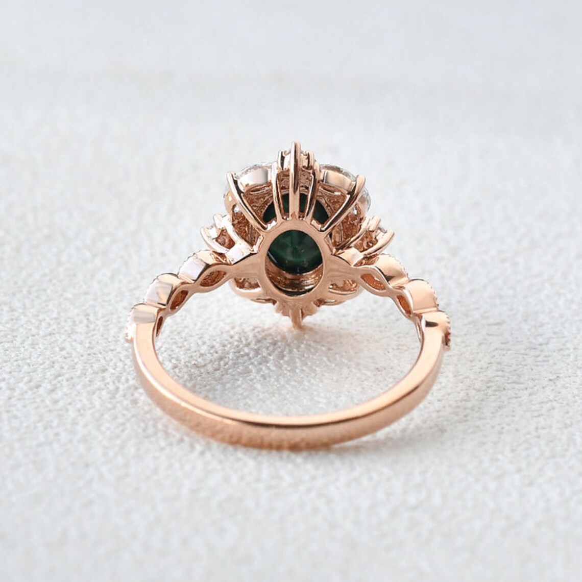 Natural Malachite Engagement Ring Malachite Stone Ring Natural Etsy