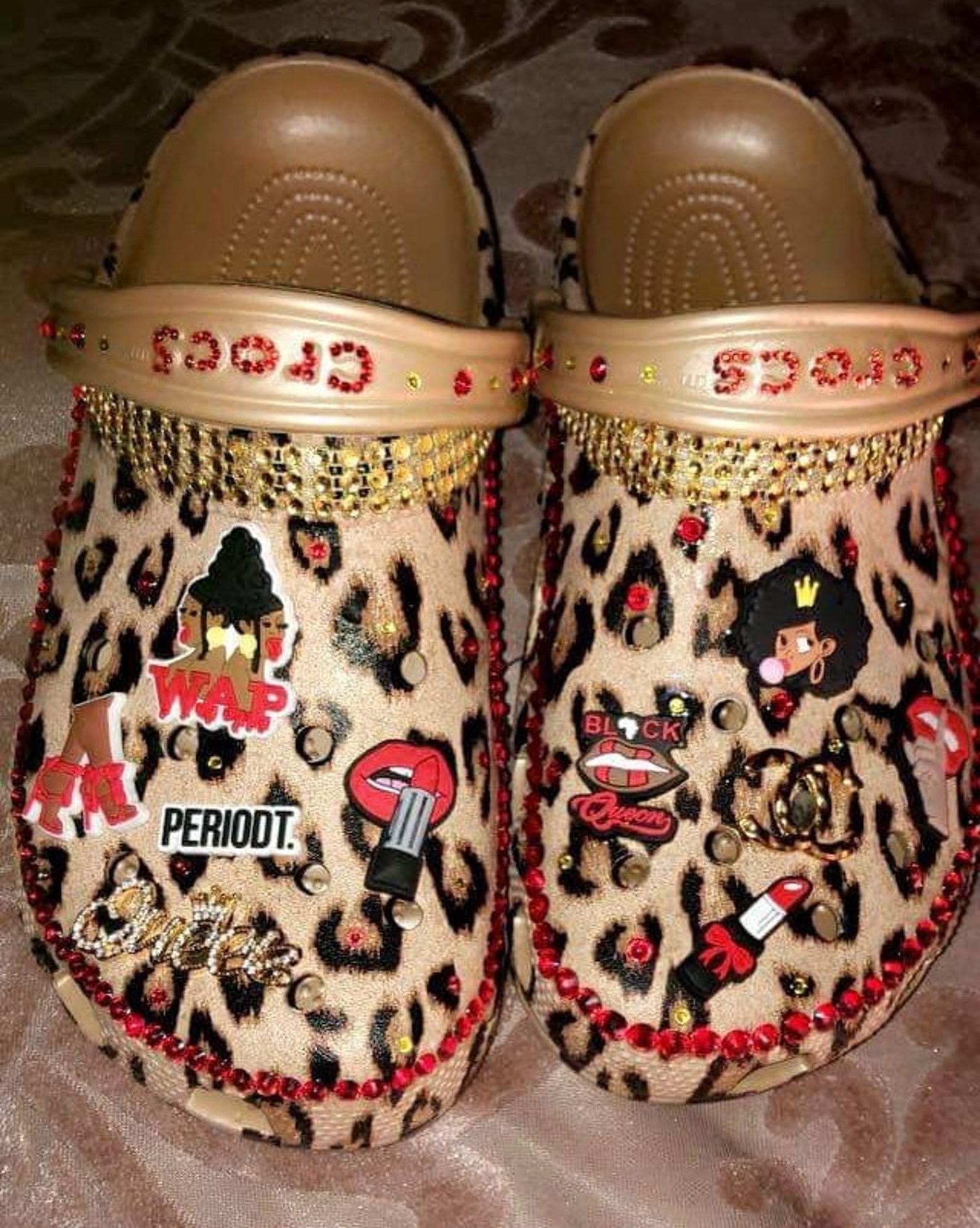 cheetah crocs amazon