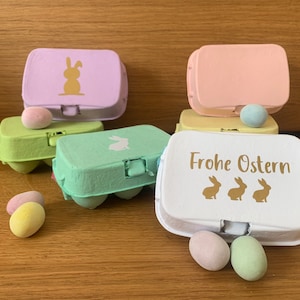 Mini-Eierkarton / Wachteleierkarton / Geschenk für Ostern / Geschenkkarton / Ostergeschenk / bunt / beplottet