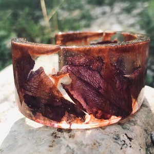 Statement bangle made of epoxy resin &quot;Milky Way&quot;