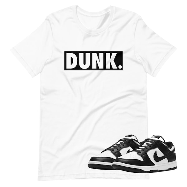 Dunk High/Low Panda Shoe Release Matching T-shirt Black Bogo Box