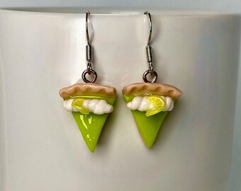 Key Lime Pie Earrings - "Joe's Slice of Heaven Pie"