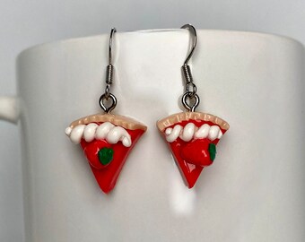 Strawberry Pie Earrings - "A Little Wild, Wild Berry Pie"