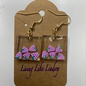 Square Grape Earrings
