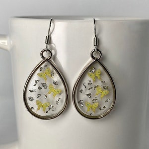 Yellow Butterfly Earrings