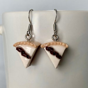 Chocolate Cream Pie Earrings - &quot;Meet Your Dream Chocolate Cream Pie&quot;