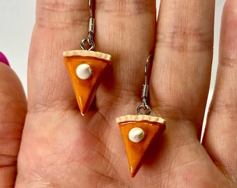 Pumpkin Pie Earrings - "Where There's A Whisk There's A Way Pie"