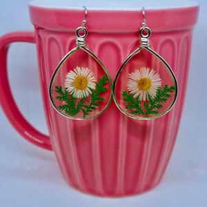 Kolczyki wiszące Daisy - Srebrne