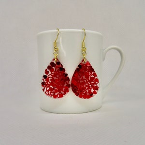 Red Heart Valentine Earrings!