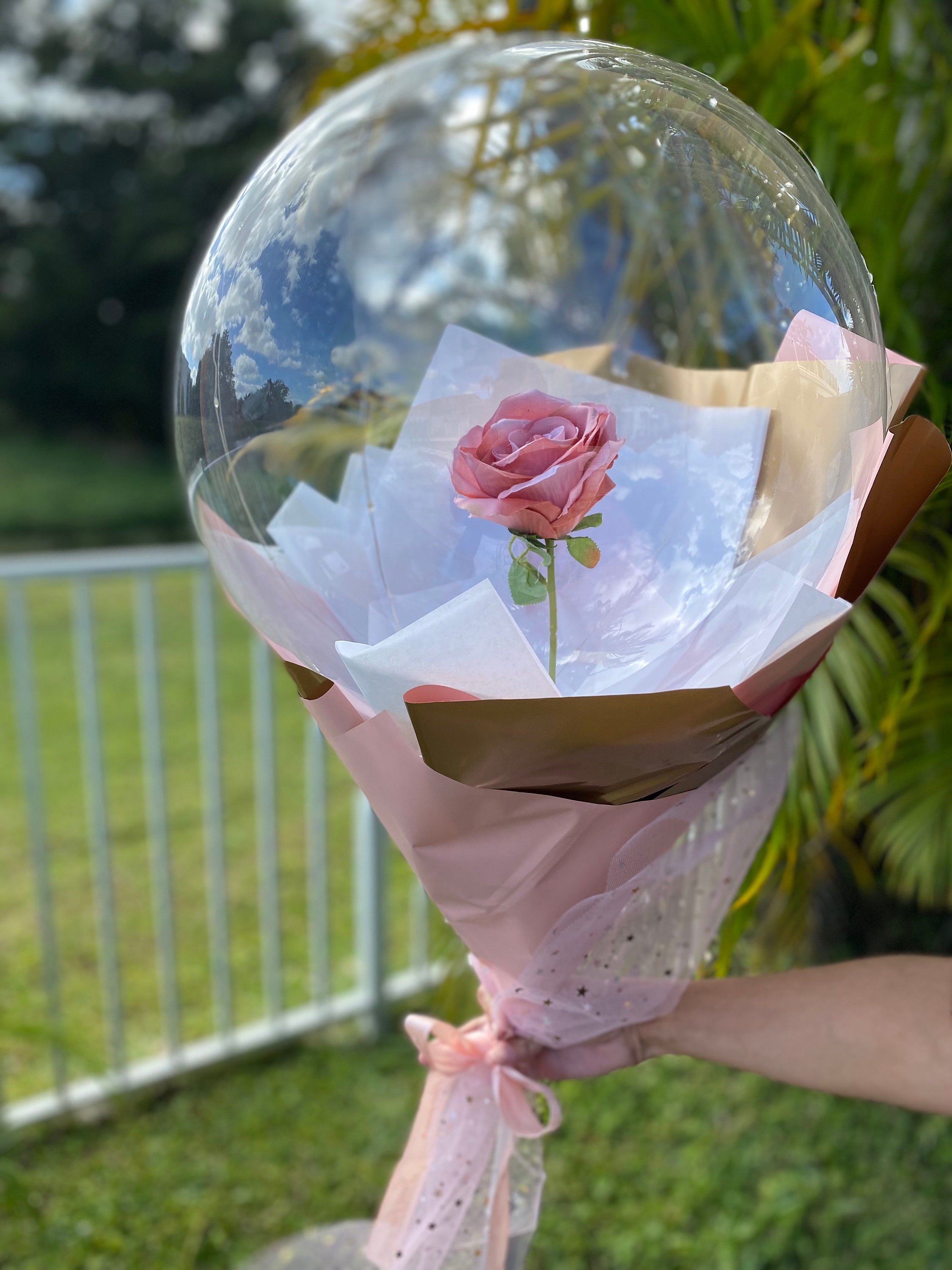 LED Ballon Lumineux Rose Bouquet Transparent Bobo Ball Rose Saint Valentin  Cadeau Fête Danniversaire De Mariage Décoration Ballons EWE2937 Du 3,86 €
