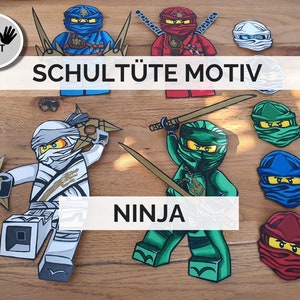 Schultüte Ninja / Schultüte Dekoration Ninja  / Schultüte Bastelidee Ninja