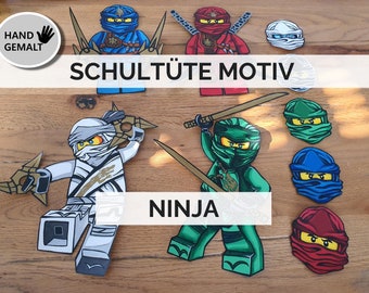 Schultüte Ninja / Schultüte Dekoration Ninja  / Schultüte Bastelidee Ninja