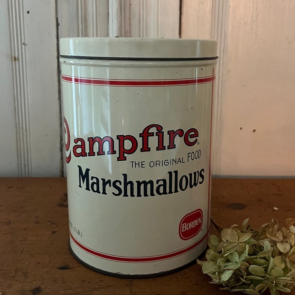 Vintage Campfire Marshmallow Can, C. 1980's 1 lb. Size